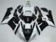 2005-2006 Kawasaki ZX6R Motorcycle Fairings - White Glossy Black UK Manufacturers