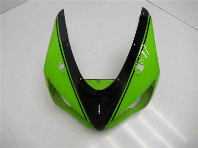 2005-2006 Kawasaki ZX6R Motorcycle Fairing - Green Glossy Black UK Manufacturers