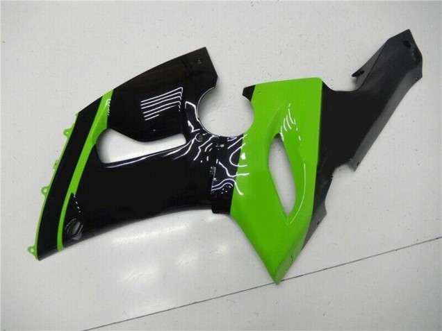 2005-2006 Kawasaki ZX6R Motorcycle Fairing - Green Glossy Black UK Manufacturers