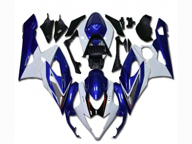 2005-2006 Suzuki GSXR 1000 Motorcycle Fairing - White Blue UK Manufacturers
