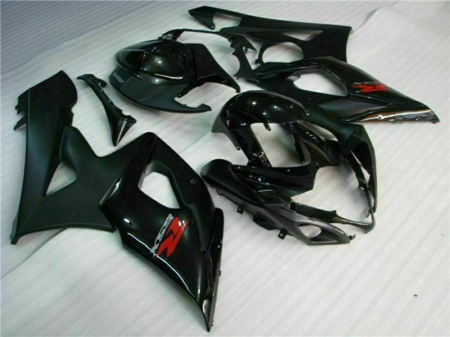 2005-2006 Suzuki GSXR 1000 Motorcycle Fairing - Glossy Black Matte Black Red UK Manufacturers