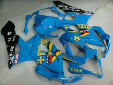 2005-2006 Suzuki GSXR 1000 Motorcycle Fairings - Blue Gold Black Rizla UK Manufacturers