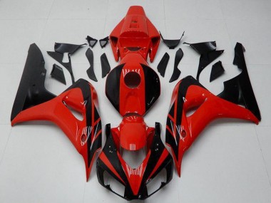 2006-2007 Honda CBR1000RR Motorcycle Fairings Kits - Red Glossy Black UK Manufacturers