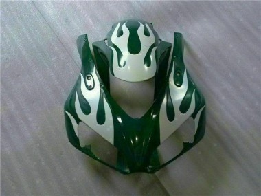 2006-2007 Honda CBR1000RR Motorcycle Fairings - White Green Flame UK Manufacturers