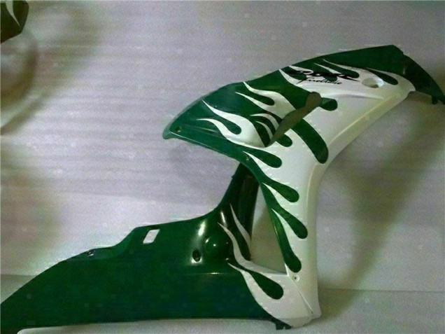 2006-2007 Honda CBR1000RR Motorcycle Fairings - White Green Flame UK Manufacturers