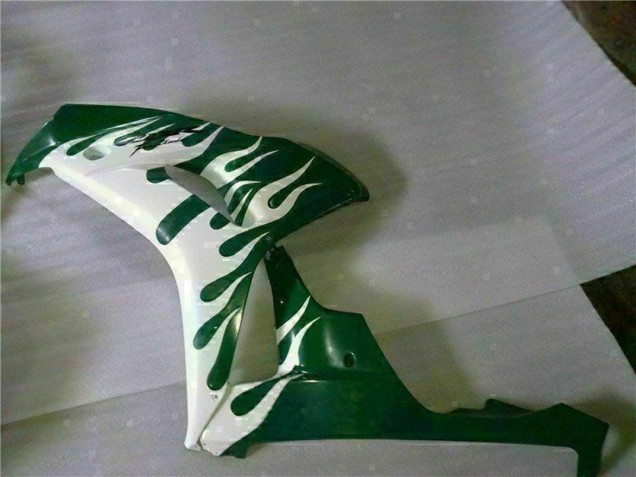 2006-2007 Honda CBR1000RR Motorcycle Fairings - White Green Flame UK Manufacturers