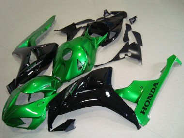 2006-2007 Honda CBR1000RR Motorcycle Fairings - Green Glossy Black UK Manufacturers