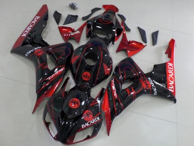 2006-2007 Honda CBR1000RR Motorcycle Fairings - Red Glossy Black Bacardi UK Manufacturers