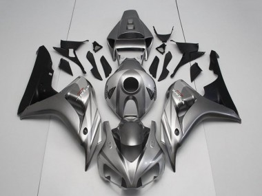 2006-2007 Honda CBR1000RR Motorcycle Fairing Kits - Silver Glossy Black UK Manufacturers