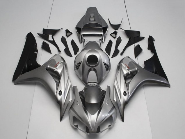 2006-2007 Honda CBR1000RR Motorcycle Fairing Kits - Silver Glossy Black UK Manufacturers