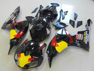 2006-2007 Honda CBR1000RR Motorcycle Fairings - Glossy Black Yellow Red Bull UK Manufacturers