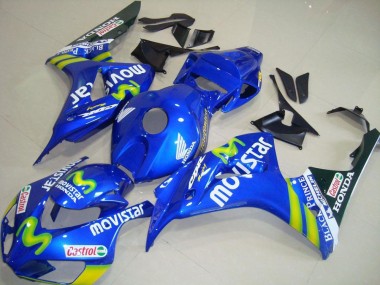2006-2007 Honda CBR1000RR Motorcycle Fairings - Blue Green MoviStar Castrol UK Manufacturers