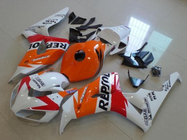 2006-2007 Honda CBR1000RR Motorcycle Fairing - Orange White Red Glossy Black Repsol UK Manufacturers
