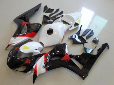 2006-2007 Honda CBR1000RR Bike Fairings - White Red Glossy Black UK Manufacturers