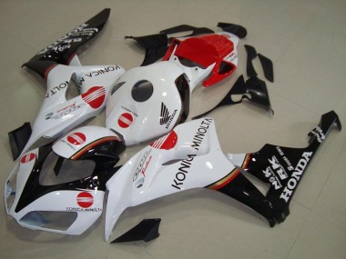 2006-2007 Honda CBR1000RR Motorcycle Fairing - White Red Glossy Black Konica Minolta UK Manufacturers