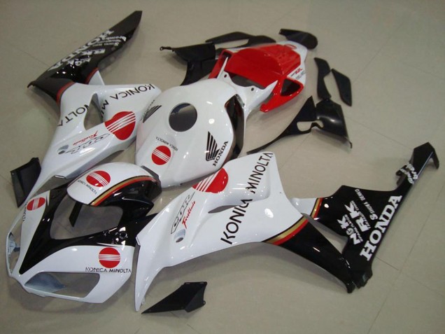 2006-2007 Honda CBR1000RR Motorcycle Fairing - White Red Glossy Black Konica Minolta UK Manufacturers
