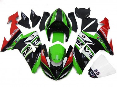 2006-2007 Kawasaki ZX10R Motorcycle Fairings - Green White Red Black 66 UK Manufacturers
