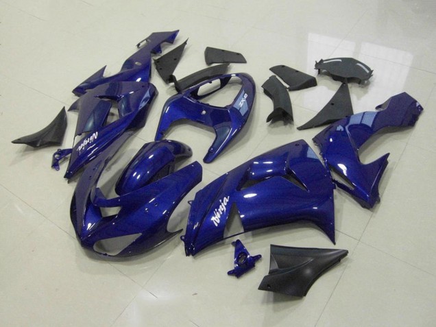 2006-2007 Kawasaki ZX10R Motorcycle Fairing Kits - Dark Blue UK Manufacturers