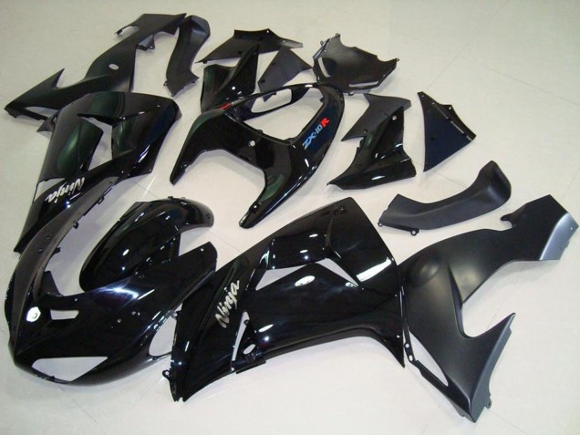 2006-2007 Kawasaki ZX10R Motorcycle Fairings - Glossy Black Matte Black White Ninja UK Manufacturers