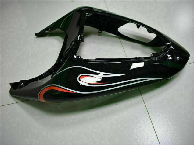 2006-2007 Kawasaki ZX10R Motorcycle Fairing Kits - Glossy Black Red Flame UK Manufacturers