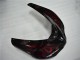 2006-2007 Kawasaki ZX10R Motorcycle Fairing - Glossy Black Red Flame UK Manufacturers