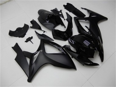 2006-2007 Suzuki GSXR 600/750 Motorcycle Fairings - Matte Black Glossy Black UK Manufacturers