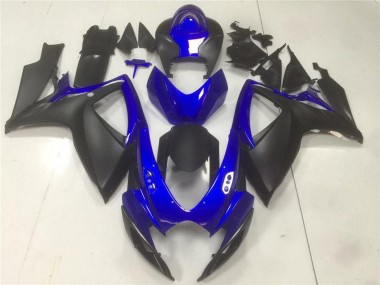 2006-2007 Suzuki GSXR 600/750 Motorcycle Fairings - Blue Matte Black UK Manufacturers