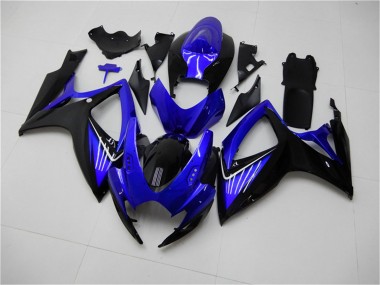2006-2007 Suzuki GSXR 600/750 Motorcycle Fairings - Blue Glossy Black UK Manufacturers