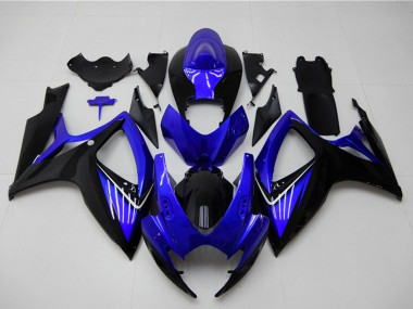 2006-2007 Suzuki GSXR 600/750 Motorcycle Fairings - Blue Glossy Black UK Manufacturers