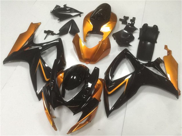 2006-2007 Suzuki GSXR 600/750 Motorcycle Fairings - Orange Glossy Black UK Manufacturers