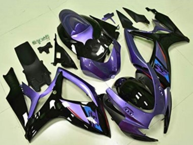 2006-2007 Suzuki GSXR 600/750 Motorcycle Fairings - Purple Glossy Black Blue UK Manufacturers