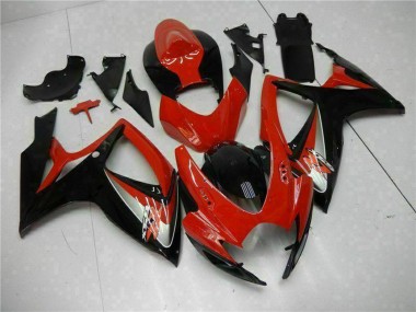 2006-2007 Suzuki GSXR 600/750 Motorcycle Fairings - Red Glossy Black UK Manufacturers