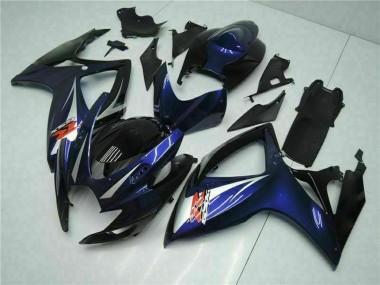 2006-2007 Suzuki GSXR 600/750 Motorcycle Fairings - Glossy Black Blue UK Manufacturers