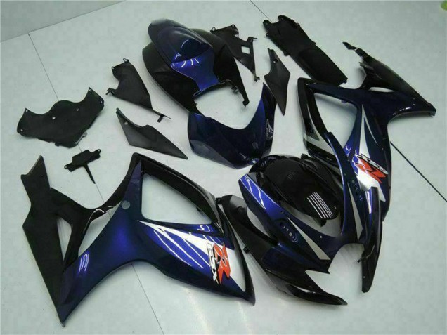 2006-2007 Suzuki GSXR 600/750 Motorcycle Fairings - Glossy Black Blue UK Manufacturers