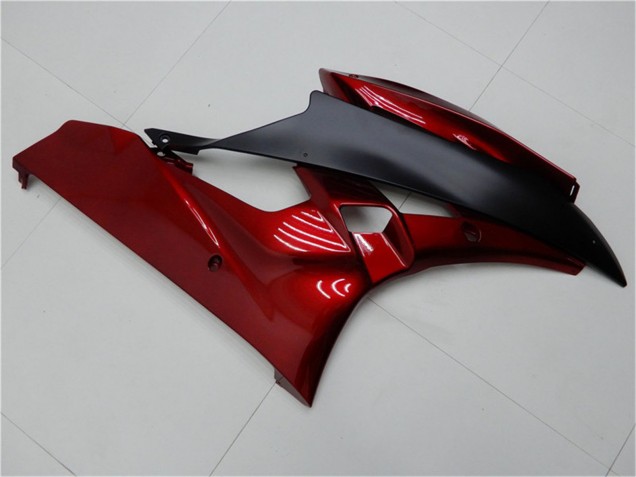 2006-2007 Yamaha YZF R6 Motorcycle Fairing Kits - Red Matte Black UK Manufacturers