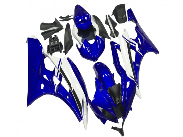 2006-2007 Yamaha YZF R6 Motorcycle Fairings - Blue White Black UK Manufacturers