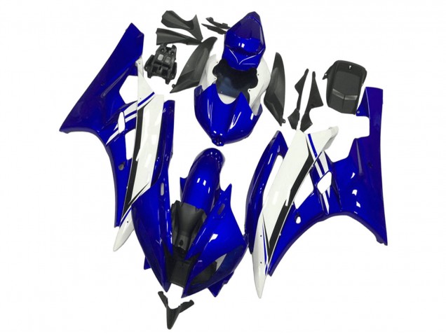 2006-2007 Yamaha YZF R6 Motorcycle Fairings - Blue White Black UK Manufacturers