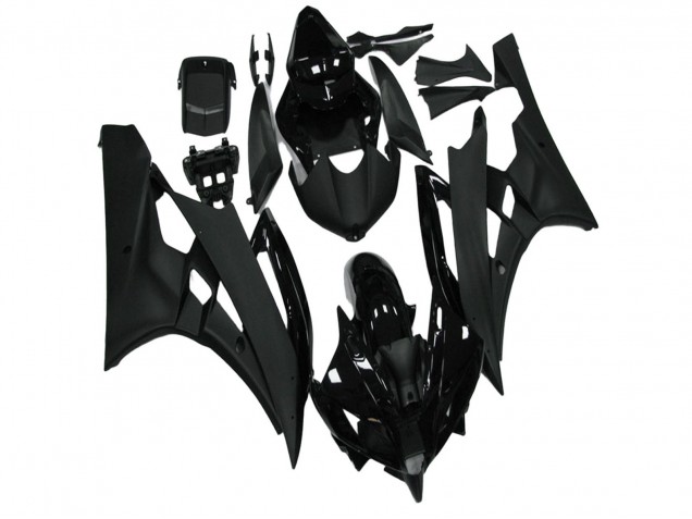 2006-2007 Yamaha YZF R6 Motorcycle Fairing - Glossy Black Matte Black UK Manufacturers