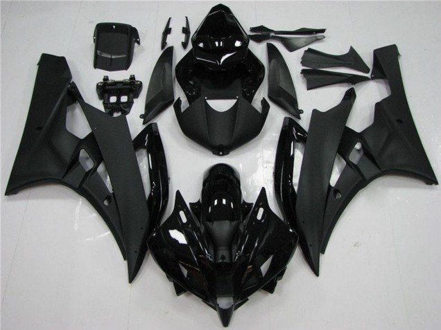 2006-2007 Yamaha YZF R6 Motorcycle Fairing - Glossy Black Matte Black UK Manufacturers