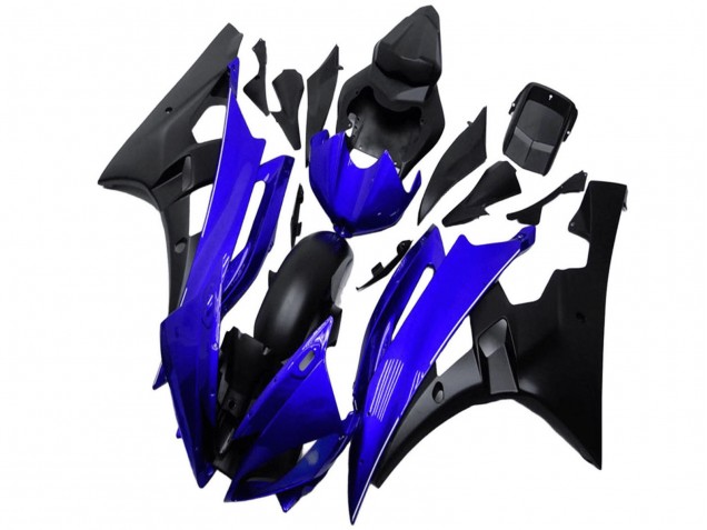 2006-2007 Yamaha YZF R6 Motorcycle Fairing - Blue Matte Black UK Manufacturers