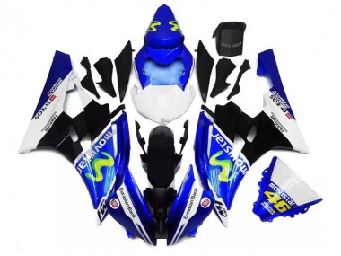 2006-2007 Yamaha YZF R6 Motorcycle Fairings - Blue White Black Green MoviStar ENEOS Yamalube 46 UK Manufacturers