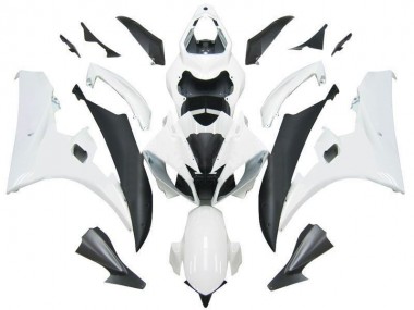 2006-2007 Yamaha YZF R6 Motorcycle Fairings - White Matte Black UK Manufacturers