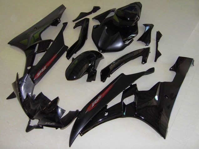 2006-2007 Yamaha YZF R6 Motorcycle Fairings - Glossy Black Matte Black Red OEM Style UK Manufacturers