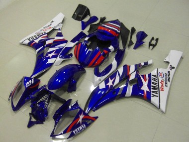2006-2007 Yamaha YZF R6 Motorcycle Fairings - White Blue Red Motul Michelin UK Manufacturers