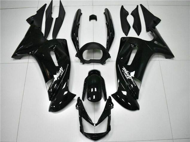 2006-2008 Kawasaki EX650 Motorcycle Fairings - Glossy Black White UK Manufacturers