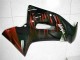 2006-2008 Kawasaki EX650 Motorcycle Fairings - Glossy Black Red Flame UK Manufacturers