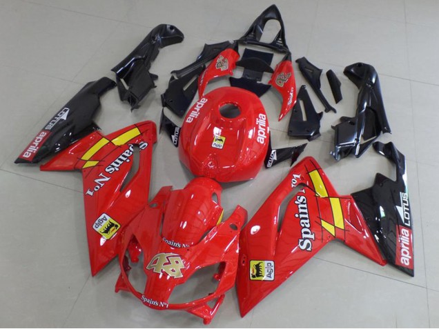2006-2011 Aprilia RS125 Motorcycle Fairings - Red Black Yellow UK Manufacturers