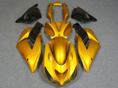 2006-2011 Kawasaki ZX14R ZZR1400 Motorcycle Fairings - Gold Glossy Black UK Manufacturers