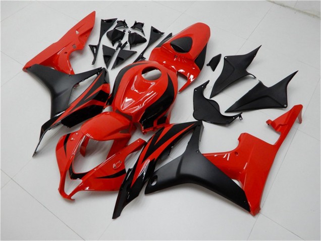 2007-2008 Honda CBR600RR Bike Fairings - Red Matte Black UK Manufacturers