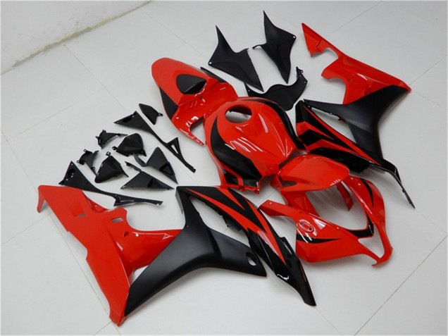2007-2008 Honda CBR600RR Bike Fairings - Red Matte Black UK Manufacturers